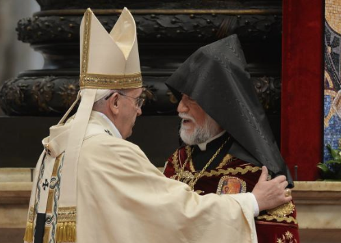 Pope Francis calls killing of Armenians in 1915 "genocide" (Twitter/ @Slate)