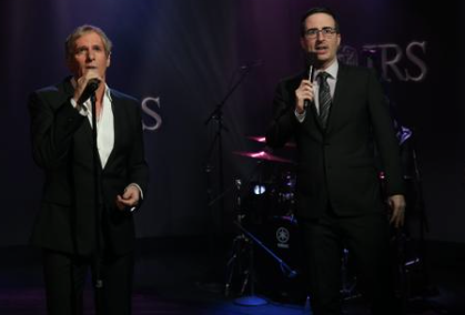 Michael Bolton and John Oliver (Twitter/ @LastWeekTonight)