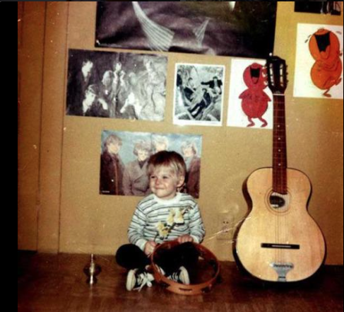 Kurt Cobain as a toddler (Twitter/ @historyofsound)