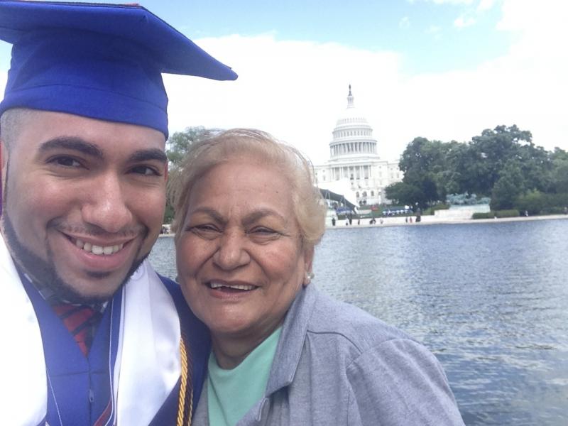 Leon with his Mother at Capitol Hill, Photo Courtesy Daniel Alejandro Leon Davis