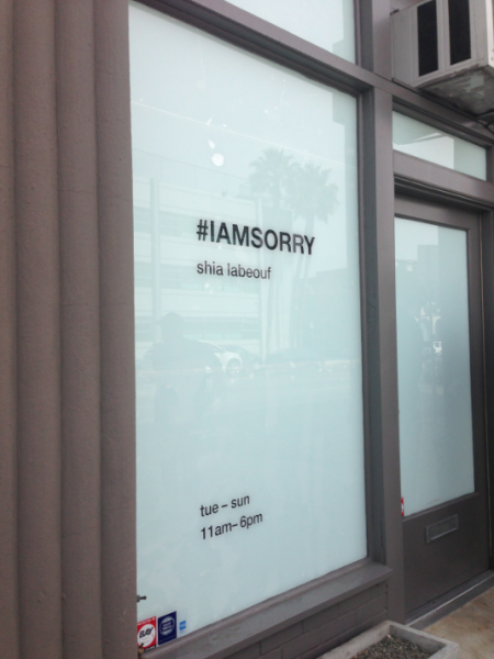 The reflective door to the #IAMSORRY exhibit opened only 6 times in the span of two hours. (Emily Mae Czachor)