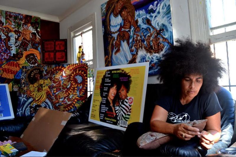 Afro-Cuban visual artist Lili Bernard reflects on her experiences, culture and how the two have impacted her career. (Ashley Nash/Neon Tommy)