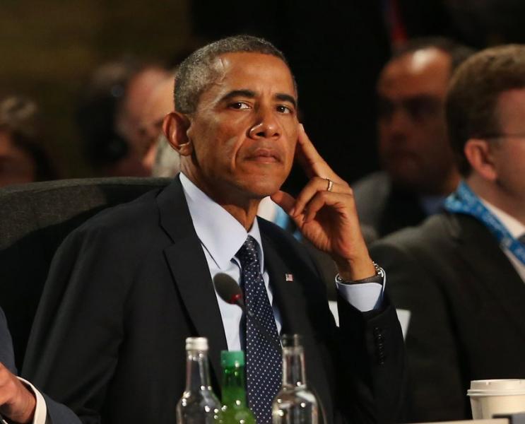 U.S. President Barack Obama listens to speeches at the NATO Summit on September 5, 2014 in Newport, Wales. (Peter Macdiarmid - WPA Pool /Getty Images)