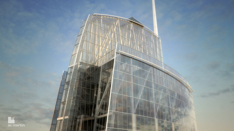 The Wilshire Grand rooftop signals a change in L.A.'s high-rise architecture. (AC Martin).