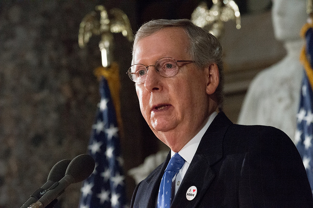 Kentucky Senate Minority Leader Mitch McConnell speaks at the U. S. Capitol in Washington. (USDA/ Flickr) Kentucky Senate Minority Leader Mitch McConnell speaks at the U. S. Capitol in Washington. (USDA/ Flickr)