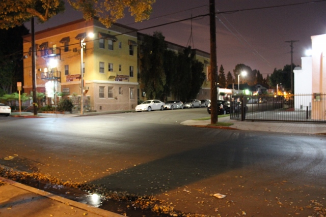 Street view of the crime scene a week after Xinran Ji's murder. (Alex Zelenty/ Neon Tommy)