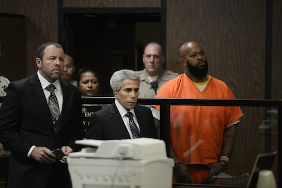 Suge Knight appears beside his attorney in a Compton Courthouse during his arraignment, the morning of Feb. 3rd. ( Courtesy of Paul Beck/ EPA) Suge Knight appears beside his attorney in a Compton Courthouse during his arraignment, the morning of Feb. 3rd. ( Courtesy of Paul Beck/ EPA)