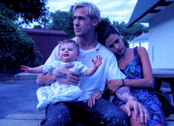 Gosling and Mendes with a different baby in "The Place Beyond the Pines." (Tumblr @fohk) Gosling and Mendes with a different baby in "The Place Beyond the Pines." (Tumblr @fohk)