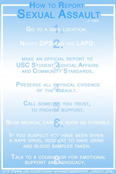 Victims of sexual assault should follow these steps when reporting the crime. (Graphic by Didi Beck/Neon Tommy)