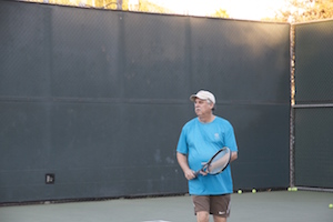 Coach Speir practicing with Asher (Scarlett Zhiqi Chen/Neon Tommy)