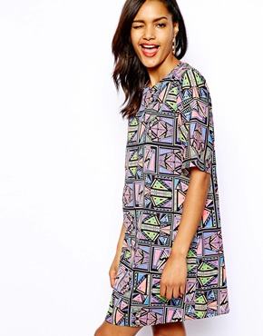 Printed T-Shirt Dress (River Island)