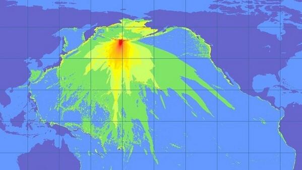 The epicenter, as shown, was between Alaska and Russia. (Twitter/@KPRCLocal2)