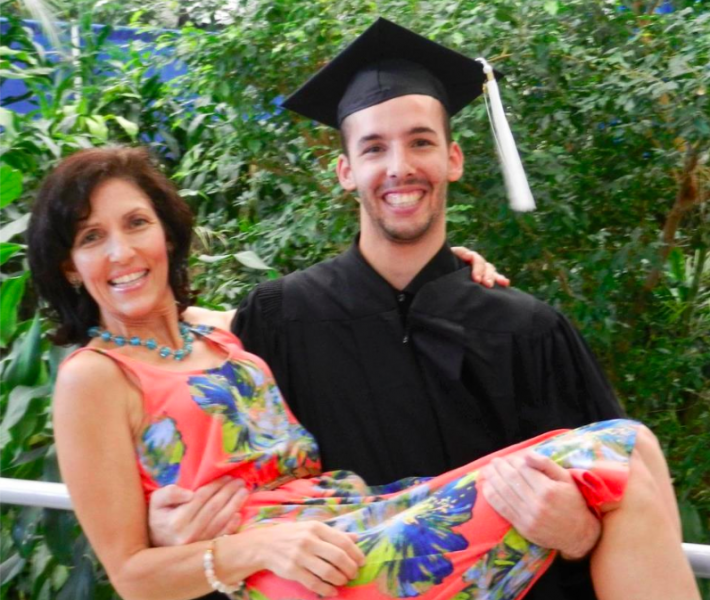 Rob Kirk at his college graduation (Photo via Mady Mills)