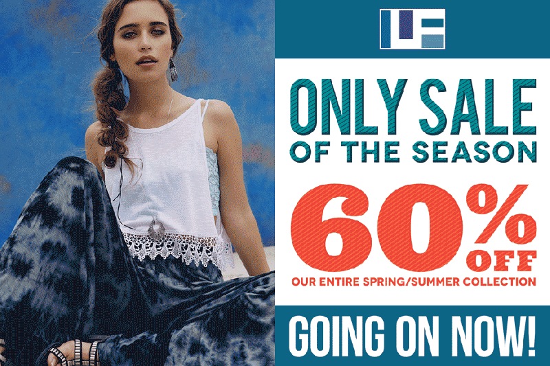 Screenshot of LF's summer sale ad (Tara Paboojian/Neon Tommy) Screenshot of LF's summer sale ad (Tara Paboojian/Neon Tommy)