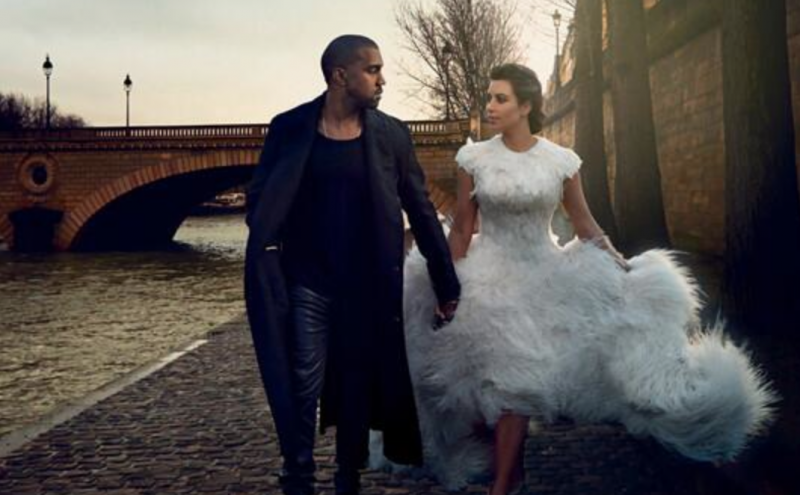 Kim Kardashian and Kanye West have made it official in Florence, Italy (@ENews/Twitter).