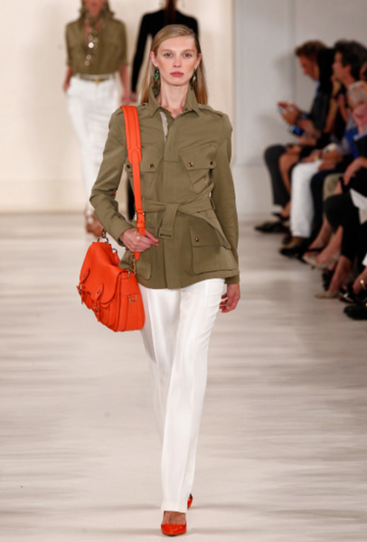 Ralph Lauren shows khaki at NYFW (Peter Michael Dills/Getty).