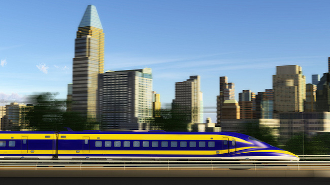 Artist rendering of proposed high-speed rail in Sacramento (California High-Speed Rail Authority)