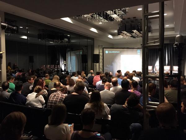 It was a packed house for Comedy Film Nerds, who unveiled the trailer for their upcoming podcasting documentary "Earbuds" (Twitter/@lapodfest). It was a packed house for Comedy Film Nerds, who unveiled the trailer for their upcoming podcasting documentary "Earbuds" (Twitter/@lapodfest).
