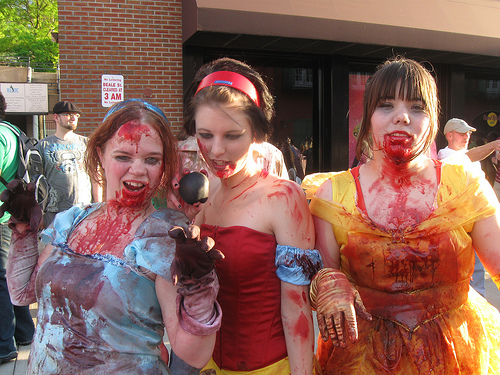 The sleeping beauties and the walking dead can be combined into one unique group costume idea. (Debbie Ramone/Flickr)