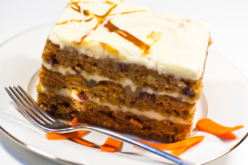 Carrot cake square (Morey Milbradt/ GettyImages)