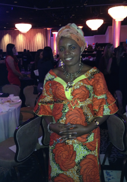 Solange Lusiku Nsimire. Nsimire won the Courage in Journalism Award on Tuesday for her work as editor-in-chief of Le Souverain, based in the Democratic Republic of the Congo. (Sarah Collins/Neon Tommy)
