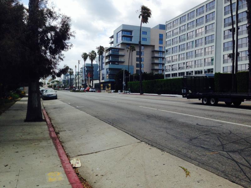 Modern buildings just one block from the ocean (Photo by Kaitlyn Mullin)