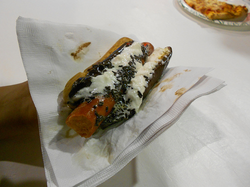 Would you like some whip cream and sprinkles with that hot dog? (RCabanilla/Creative Commons)