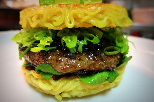 Is it a burger with noodles or is it noodles with meat? (ManEatManila/Creative Commons)