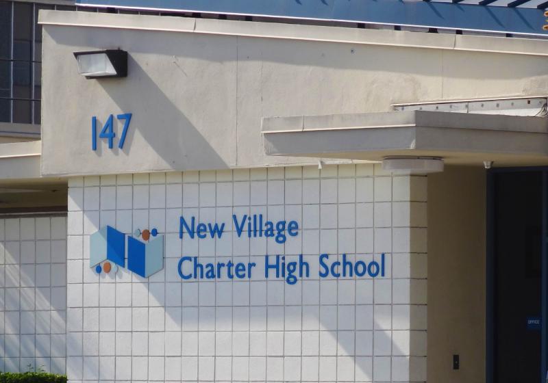 New Village Charter High School, the place where Alma holds their outreach program (Janelle Cabuco / Neon Tommy). New Village Charter High School, the place where Alma holds their outreach program (Janelle Cabuco / Neon Tommy).