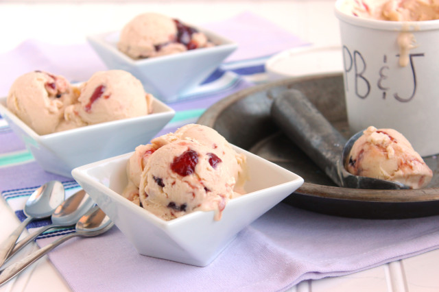 This peanut butter and jelly ice cream recipe will make about a quart of ice cream (The Suburban Soapbox / Facebook).