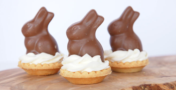 This Bunny Mousse Tarts recipe yields as many tarts as you buy (Simply Designing/Facebook).