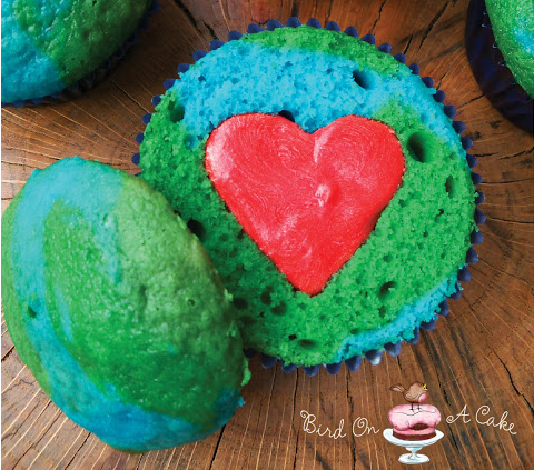 Show some love for the 44th anniversary of Earth Day with this simple and easy to make Earth Day Cupcakes recipe (Bird On A Cake/Facebook). Show some love for the 44th anniversary of Earth Day with this simple and easy to make Earth Day Cupcakes recipe (Bird On A Cake/Facebook).