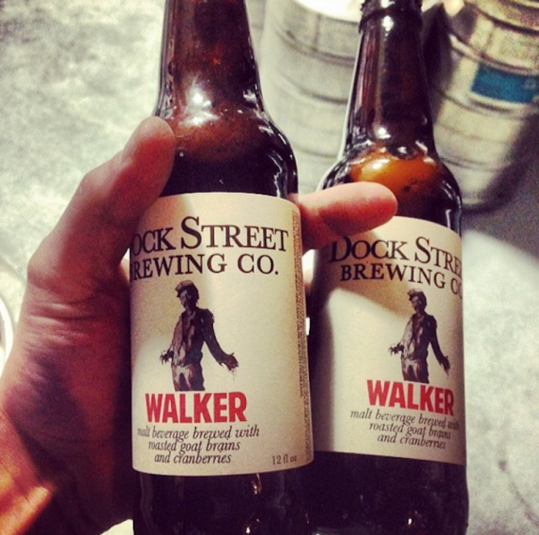 Dock Street Brewing Company's head brewer and brewery representative were inspired to create this beer in honor of one of their favorite shows, "The Walking Dead" (@WashTimes / Twitter).
