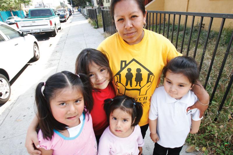 Kid Watch volunteer looks out for children's safety (USC)