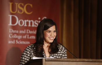 Keynote speaker America Ferrera at JEP's 40th anniversary celebration (USC Dornsife)