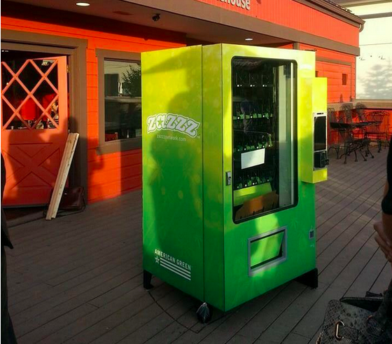Marijuana coming to a vending machine near you? (@coindesk/Twitter) Marijuana coming to a vending machine near you? (@coindesk/Twitter)