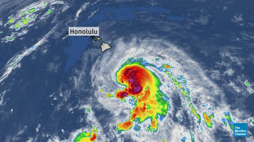 Hurricane Ana circles Hawaii (Twitter @twc_hurricane)