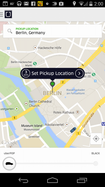 Uber plans to continue operating in Germany despite potential fines. (Sophia Li)