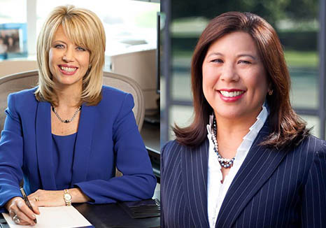 Republican Ashley Swearengin (left) and Democrat Betty Yee will face off for the State Controller seat. (Betty Yee for Controller 2014; Ashley Swearengin / Facebook)