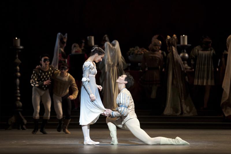 Sonia Rodriguez and Naoya Ebe as Romeo and Juliet. Photo by Sian Richards. 