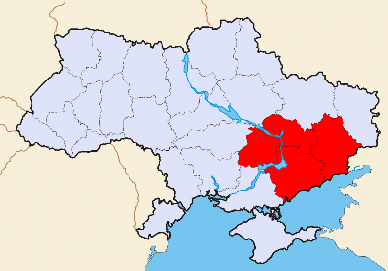 Makhnovia lied just above Crimea in southern Ukraine. Wikimedia.