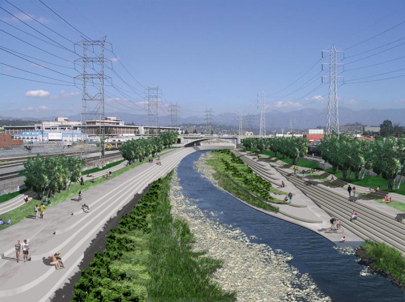 Creating green, open, public space are among the primary goals behind the river's masterplan. (Los Angeles River Revitalization Master Plan)