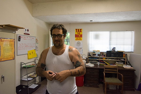 Soltysik explains information suppression. (Matthew Tinoco/Neon Tommy)