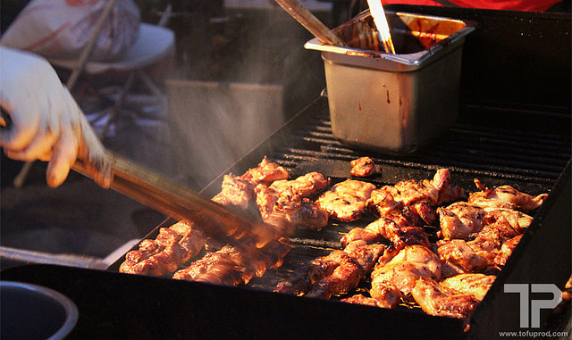 With over 100 food vendors, the DTLA Night Market will not disappoint dedicated foodies. (Tofuprod/Flickr via Creative Commons)