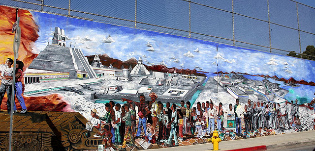 The many murals in Boyle Heights speak to the culture of its people. (jondoeforty1/Flikr Creative Commons)