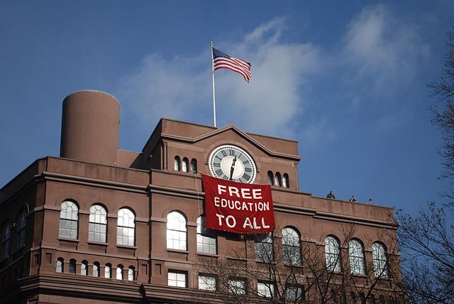 Free higher education is an issue even in the U.S. (Free Cooper Union/Wikipedia)