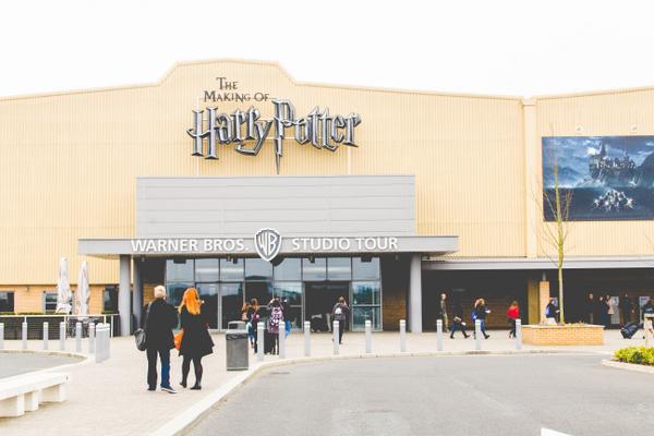 The entrance to the Harry Potter studio tour at Leavesden Studios in the United Kingdom (@desireegrace/Twitter).