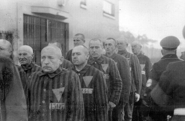 Prisoners in the concentration camp at Sachsenhausen, Germany in 1938 (Marion Doss/Flickr Creative Commons).
