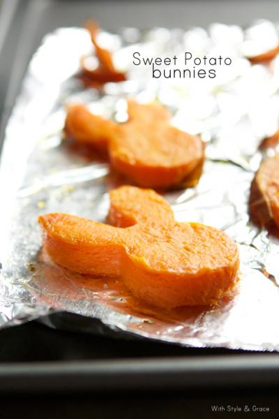 Sweet potato cutouts are a cute way to honor the Easter Bunny (With Style & Grace/Pinterest).