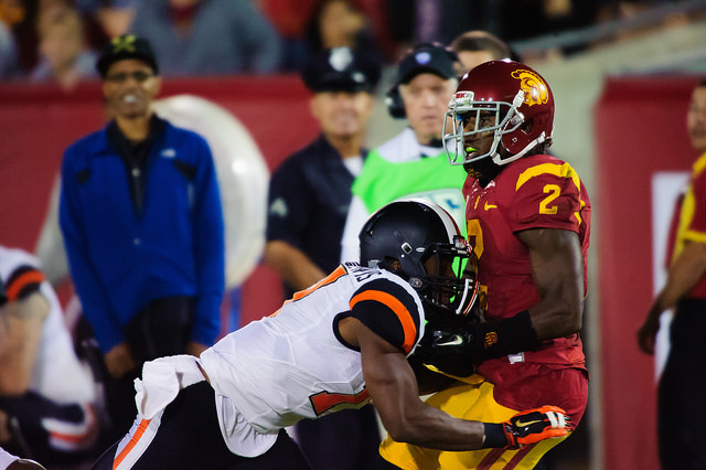 Adoree' keeping his cool on the field, as usual. (Flickr/Charlie Magovern)